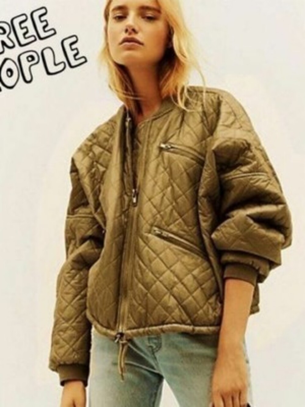Free People Easy Quilted Bomber Jacket